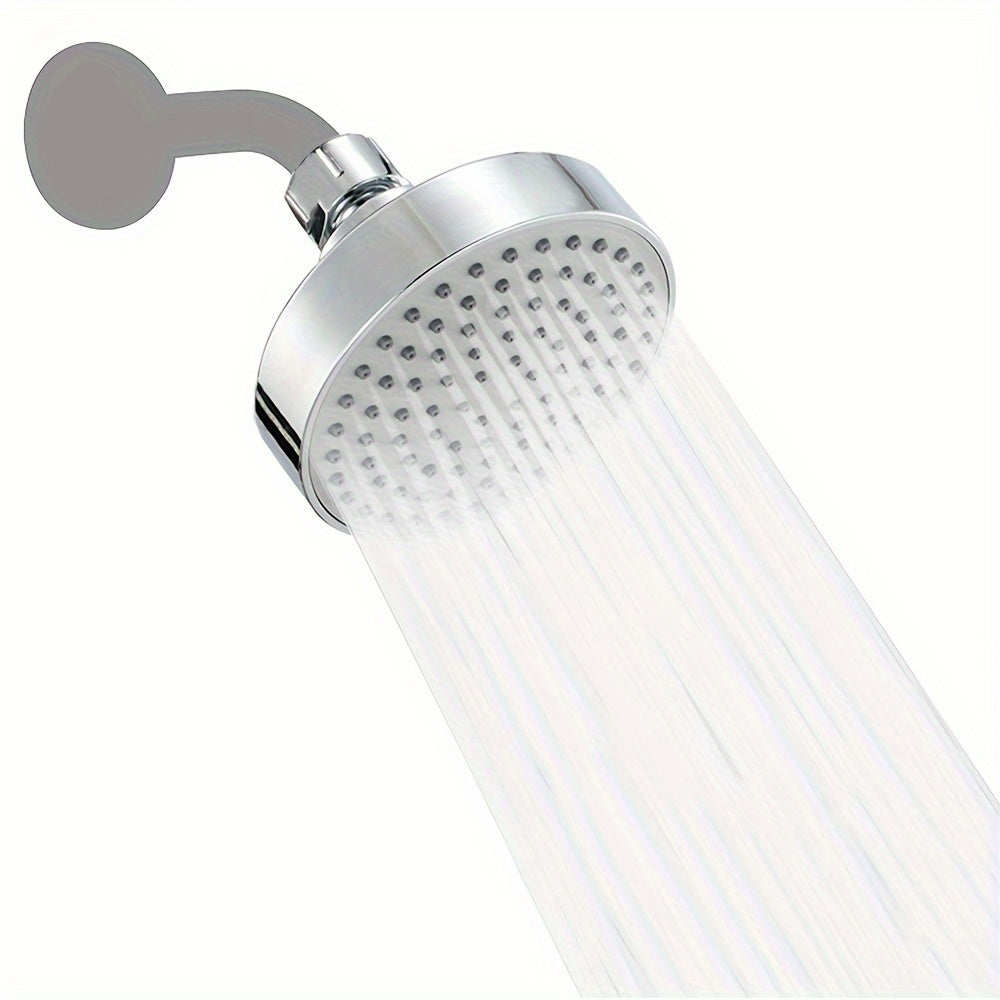 Powerful high-pressure shower head with strong spray stream, small silicone nozzles, and universal fit for all water flow showers.