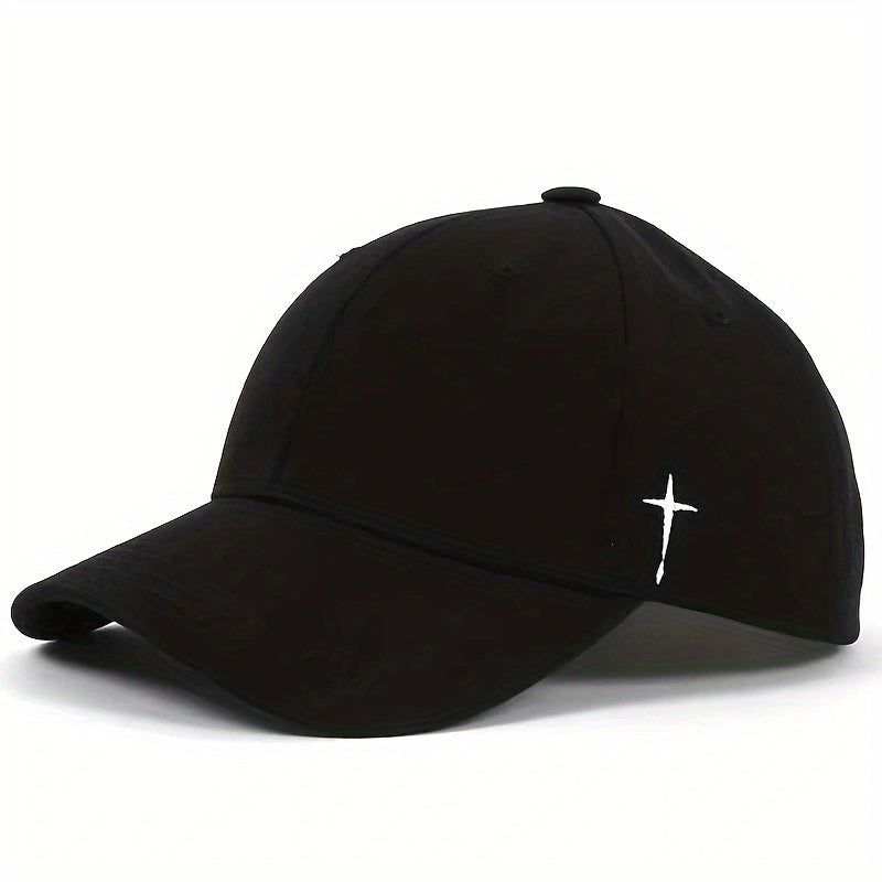 A stylish and versatile men's cross baseball cap, perfect for spring, fall, and summer. This adjustable hat is an excellent choice for gifts.