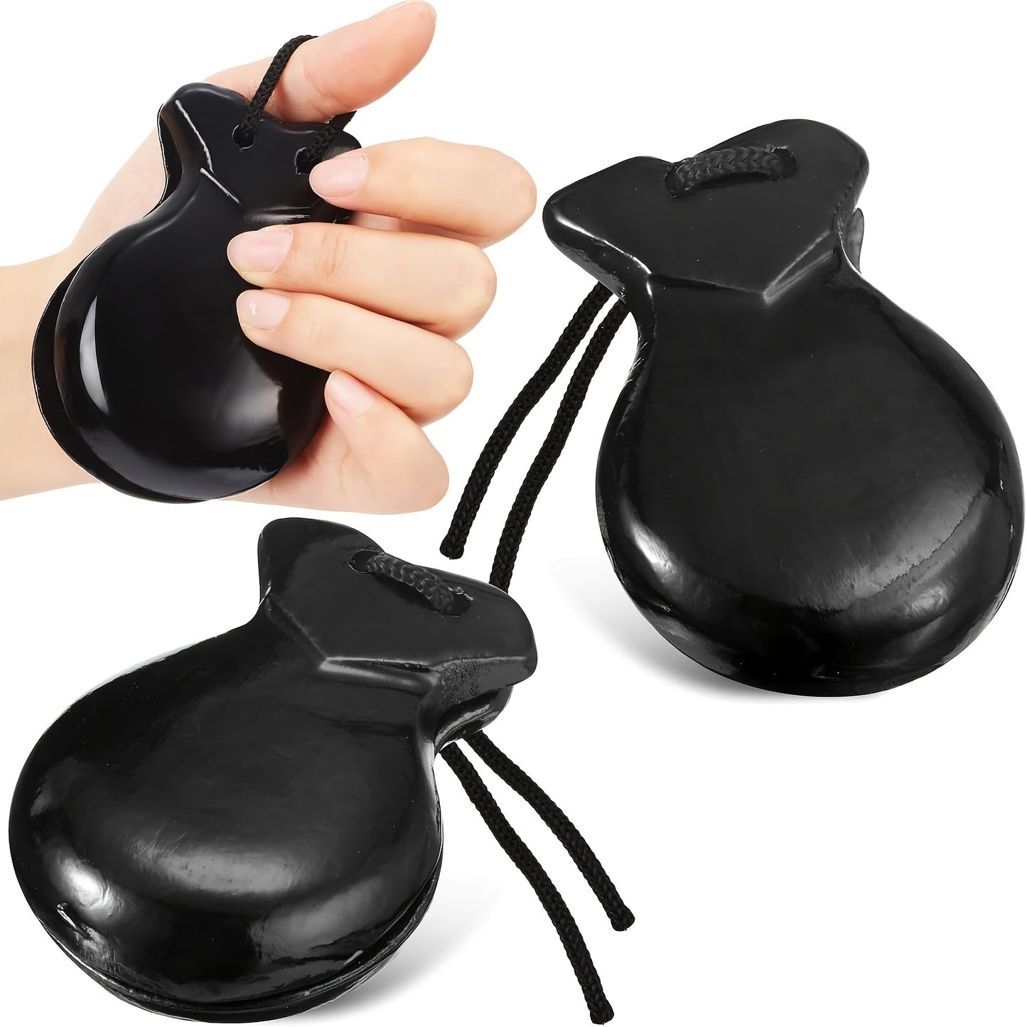 2 Ole Ole Spanish Castanets for Flamenco,  ideal for musicians and collectors.