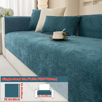 Chenille Sofa Cover suitable for armchairs to 4-seater sofas, pet-friendly, non-slip, machine washable - 1pc.