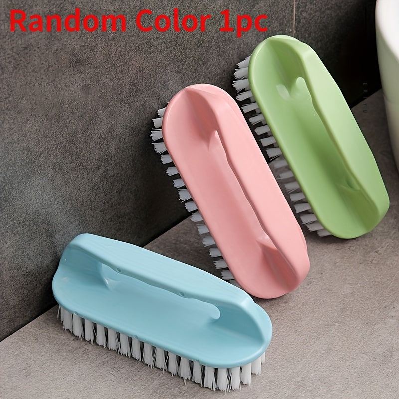 Versatile Soft Bristle Laundry Scrubber with Long Handle - Ideal for Shoe Care, Cleaning, and More! Suitable for Indoor and Outdoor Use - Made of Durable Plastic, Requires No Electricity