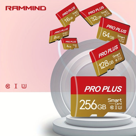 Micro TF SD cards in sizes ranging from 4GB to 256GB, including U3 SDXC options, designed for smartphones and featuring a mini flash drive for seamless compatibility with cameras, car DVRs