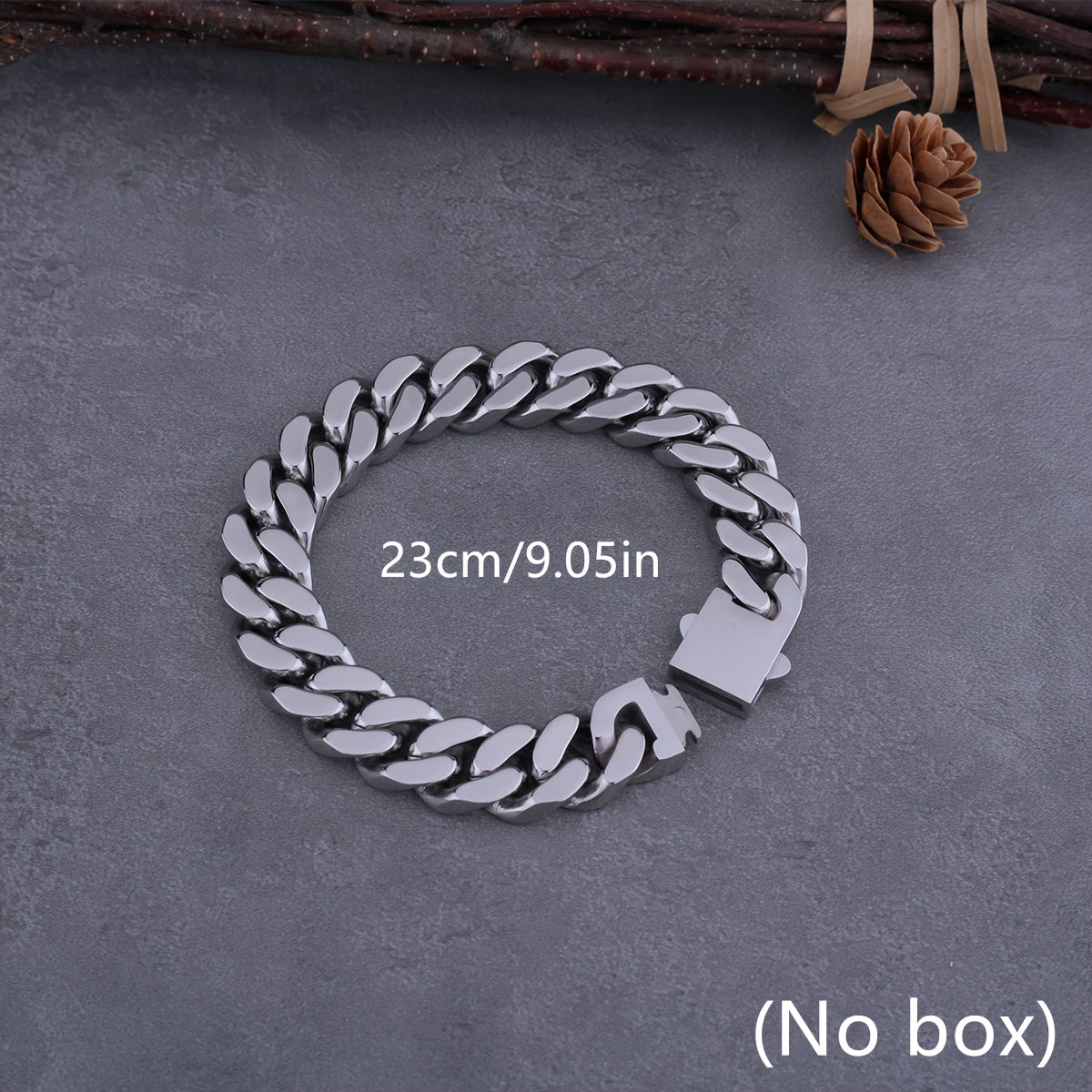 This handsome Stainless Steel Viking Cast Cuban Link Bracelet is designed for men, featuring a fashionable four-sided cut and a finely polished finish. It makes an ideal gift for your boyfriend and is available for wholesale purchase without a box.