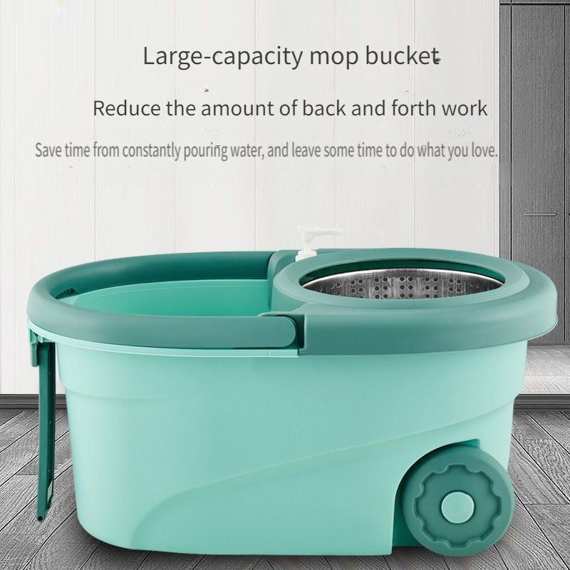 Floor cleaning made easy with the 1pc 360° Rotating Mop and Bucket System. This kit features a Dual-Drive Stainless Steel design for hands-free washing and can be used for both wet and dry cleaning. Perfect for use in the home, office, car, or outdoor