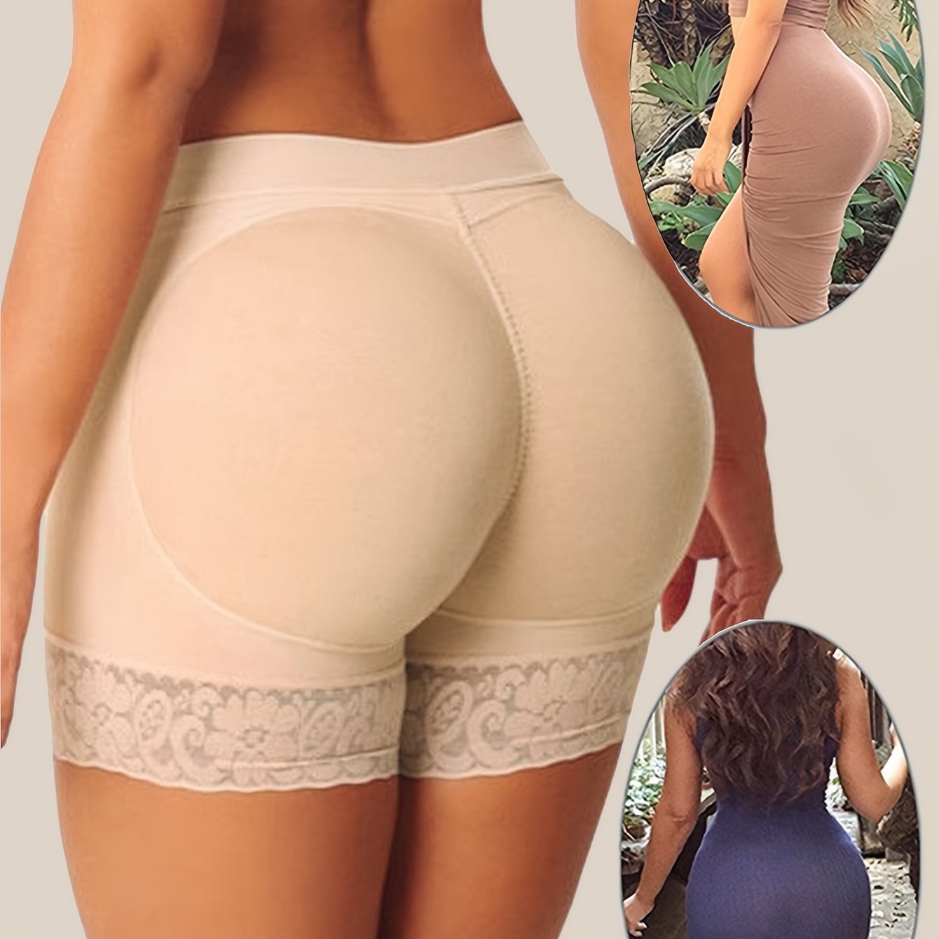 Faux buttock enhancer shapewear for women