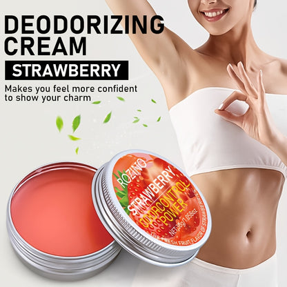 1pc ROZINO Strawberry Scented Deodorant, 30g - Long-lasting odor control, unisex body stick.