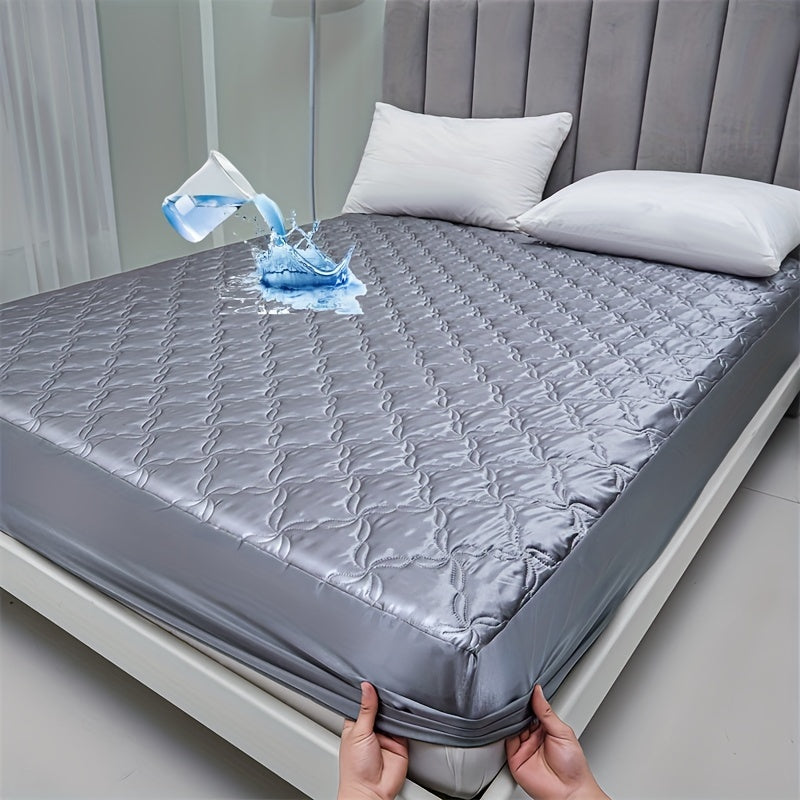 Protect your mattress with the 1pc Keduoduo Summer Waterproof Fitted Sheet. Made from thickened TPU satin, this sheet is cool and comfortable during the hot summer months. The machine washable, durable polyester fabric is 100% waterproof and features an