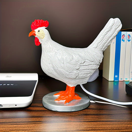 1pc Chicken Butt Lamp, Cute Rooster Resin Desktop Ornament LED Light for Home Decor and Gifts.