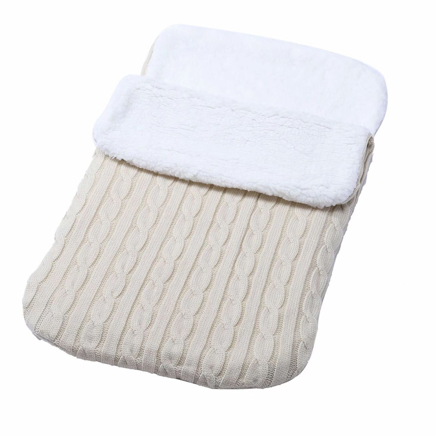 Thickened Knitted Warm Pad with Plush Velvet, Perfect for Christmas, Halloween, and Thanksgiving Day Gifting