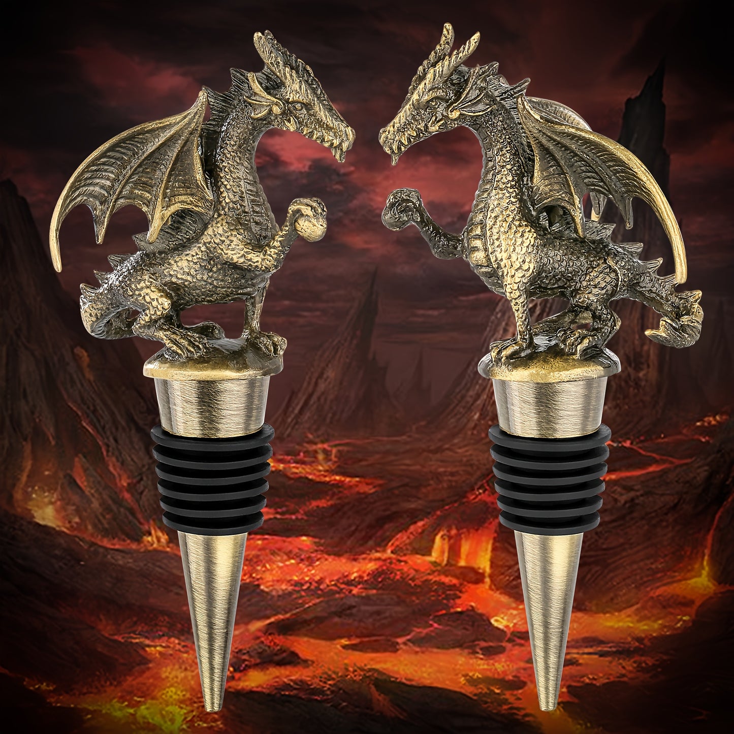 Dragon wine stopper for DND fans, perfect gift for men and women. Ideal for wine storage and a great addition to any wine lover's collection. Ideal for Christmas, Father's Day, birthdays, and Thanksgiving.