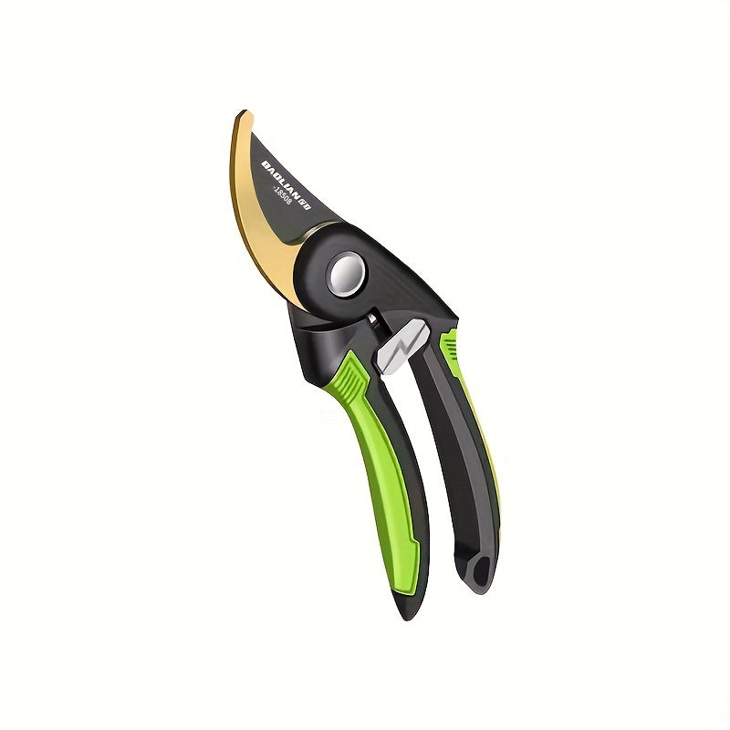 Professional pruning shears for gardening, ideal for trimming tree branches and floral arrangements.