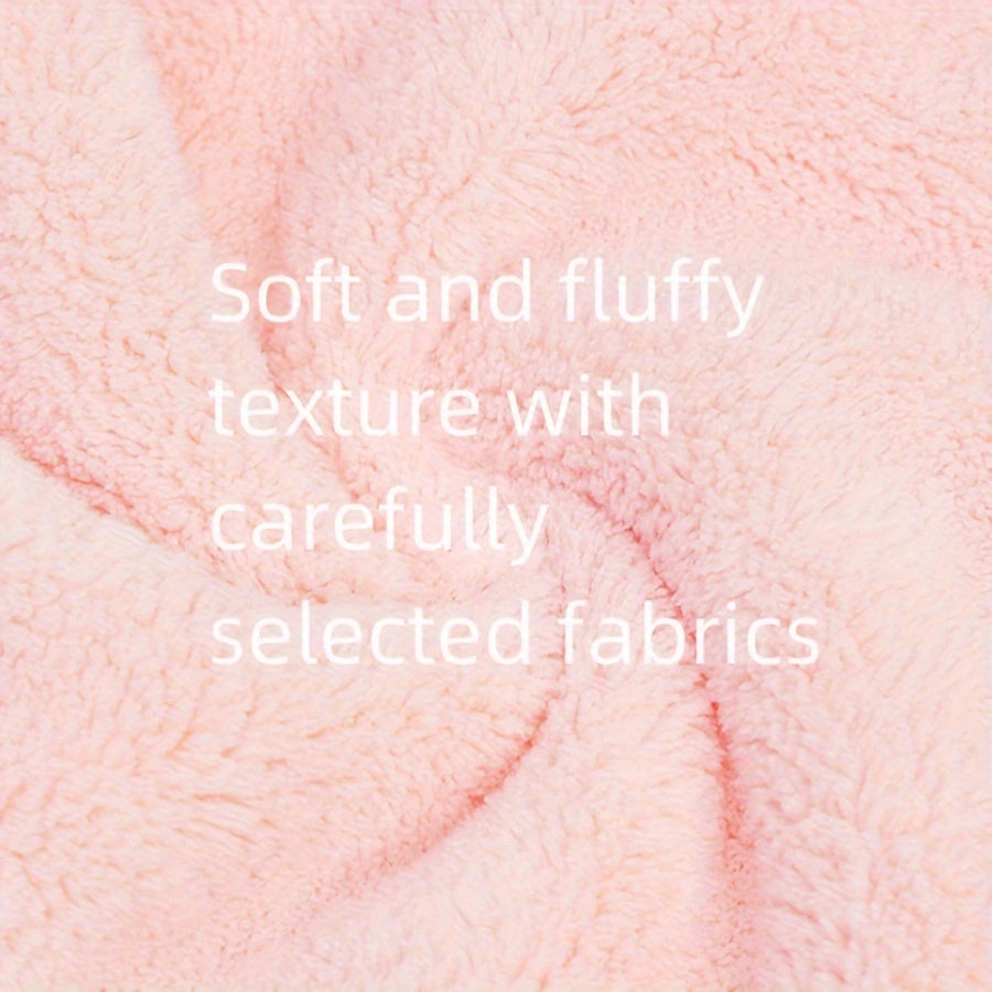 [Absorbent Wipes]: Ultra-Soft Coral Fleece Hanging Towel with Cute Lollipop Design, Highly Absorbent & Thick with Loop for Kitchen & Bathroom Use, Durable Polyester Blend, Contemporary Style