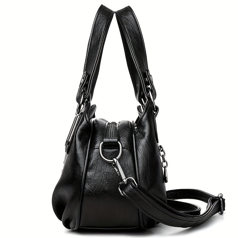 New trendy bag for middle-aged women - versatile handbag with single shoulder and crossbody design.