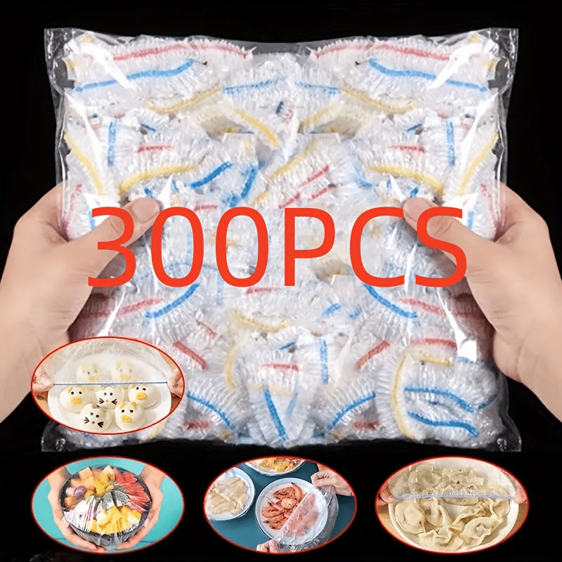 Multi-use elastic food freshness wraps for all plate sizes, odor-free cling film for home, restaurant, picnic.