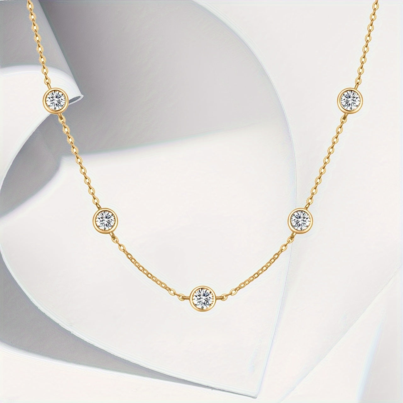 Stunning 925 Sterling Silver Necklace with 2.5ct Moissanite Pendant, Perfect for a Fashionable, Elegant and Trendy Look. This Clavicle Chain is designed with a Sense of Premium Personality, Leisure and Light Luxury. Embrace a Romantic and Gorgeous