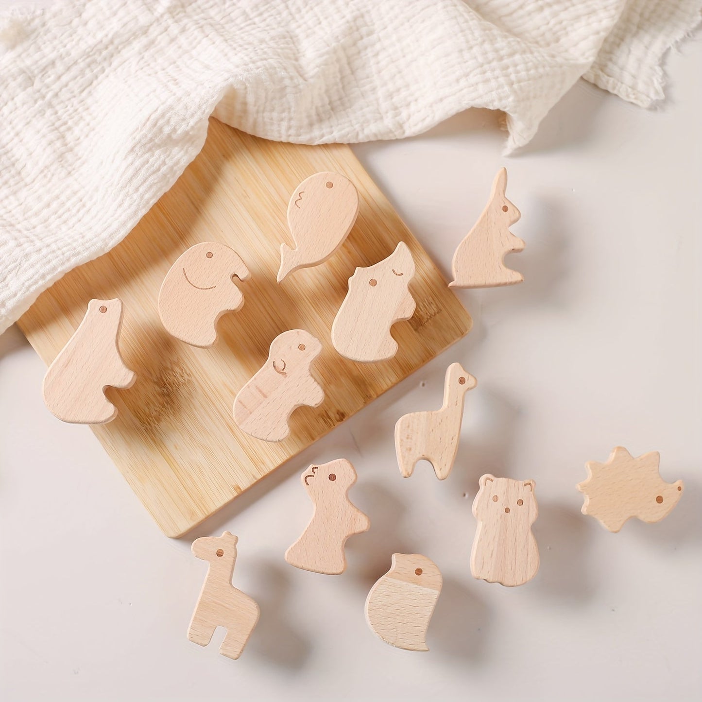 Drawer knobs shaped like wooden animals, perfect for furniture, closets, and cabinets. These nail-free hooks make for easy installation in your bedroom closet or sub-drawer. Great as a Christmas, Halloween, or birthday gift.