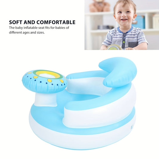 Inflatable Baby Chair by SUNGDOGIN with Integrated Air Pump, Made of PVC Material, Provides Comfortable Support for Toddlers 3 Months and Older, Ideal for Sitting and Playing During the Summer Months.