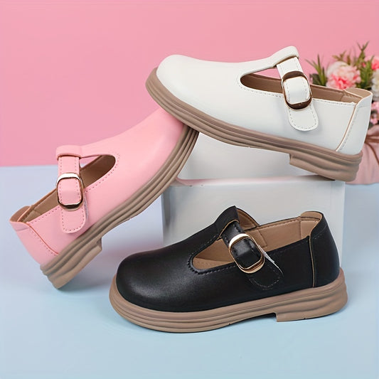 Stylish Mary Jane shoes for girls with non-slip sole, suitable for indoor and outdoor wear in spring and autumn.