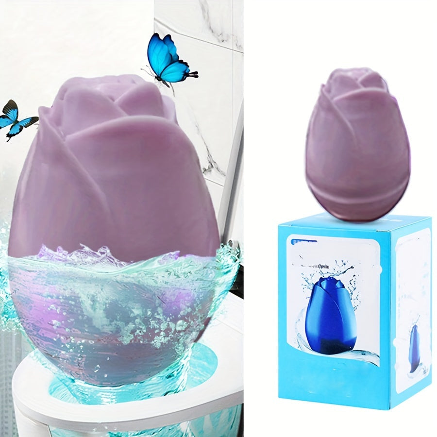 1 piece of Flower-Shaped Toilet Bowl Cleaner with Deodorizing and Stain-Removing Properties for a Fresh and Clean Bathroom Experience. This Automatic Cleaning Tool provides Power Decontamination and is a must-have Household Gadget for maintaining a