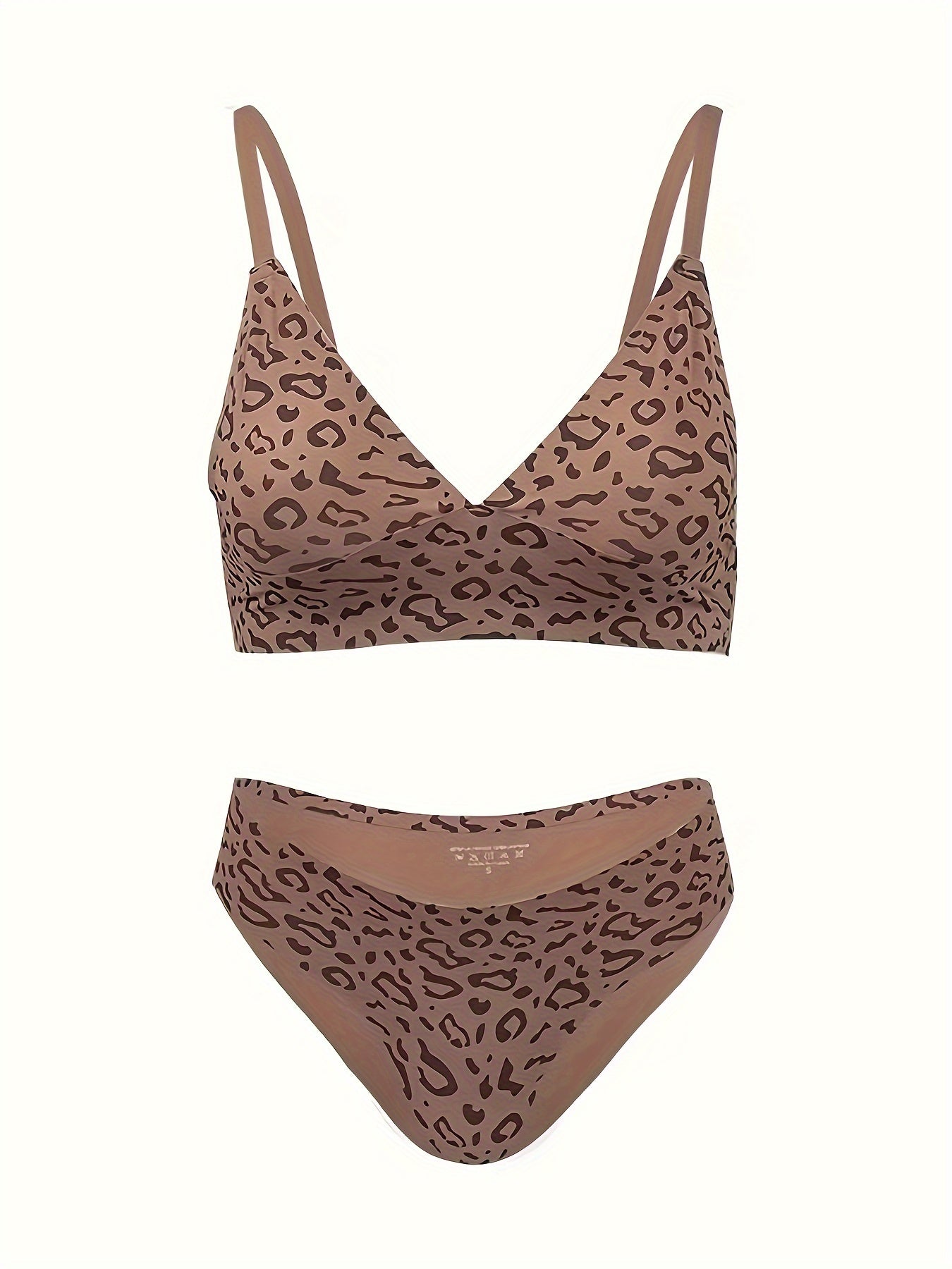 Leopard Seamless Bra Set