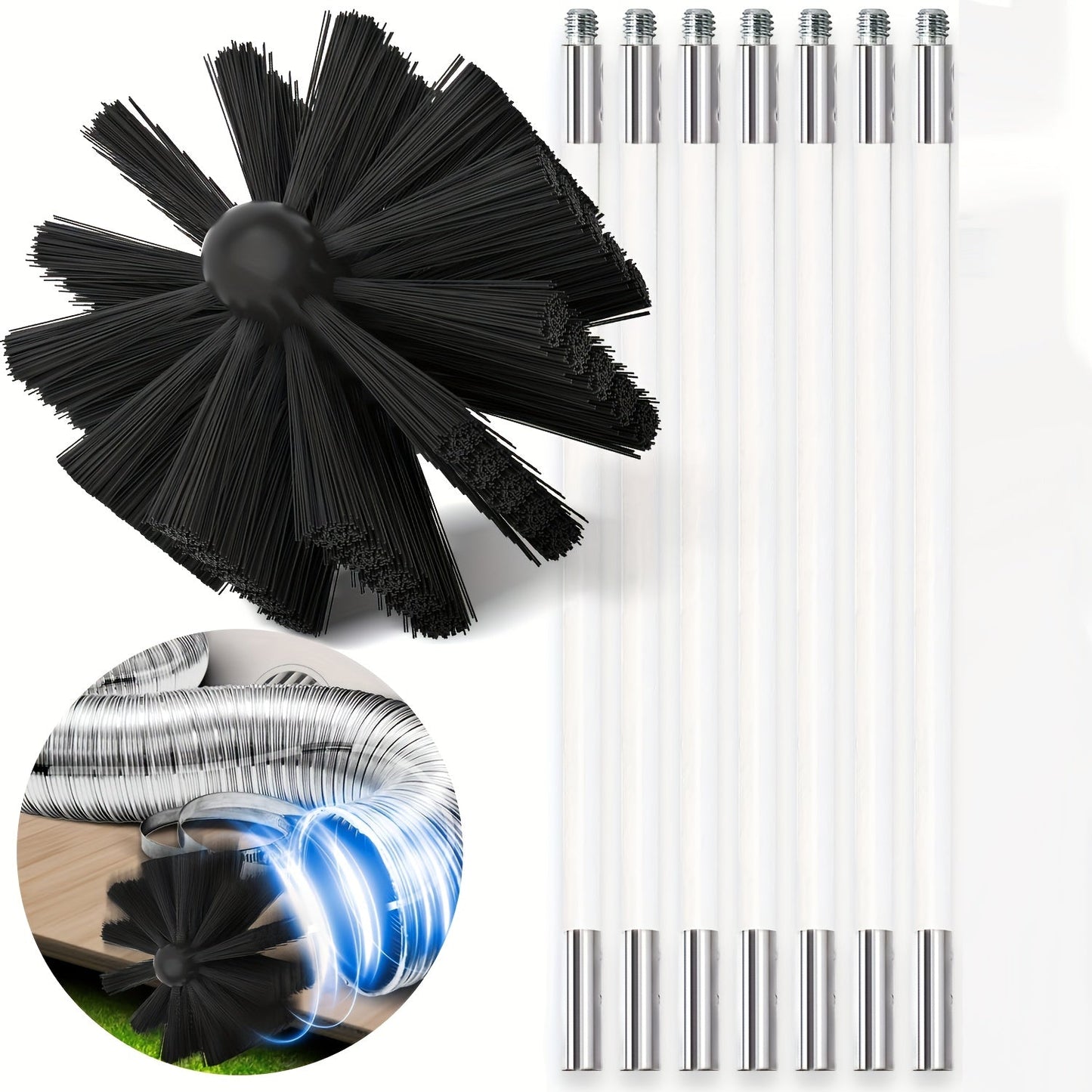 ProClean introduces a 3.66 meter expandable dryer vent cleaning brush kit. This kit features a medium firmness synthetic brush head, a plastic handle, and a lint remover tool with attachment. Enjoy drill-free operation for a hassle-free cleaning