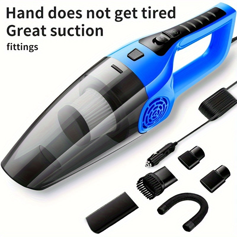 Portable car vacuum cleaner with strong suction power for effective dust removal.