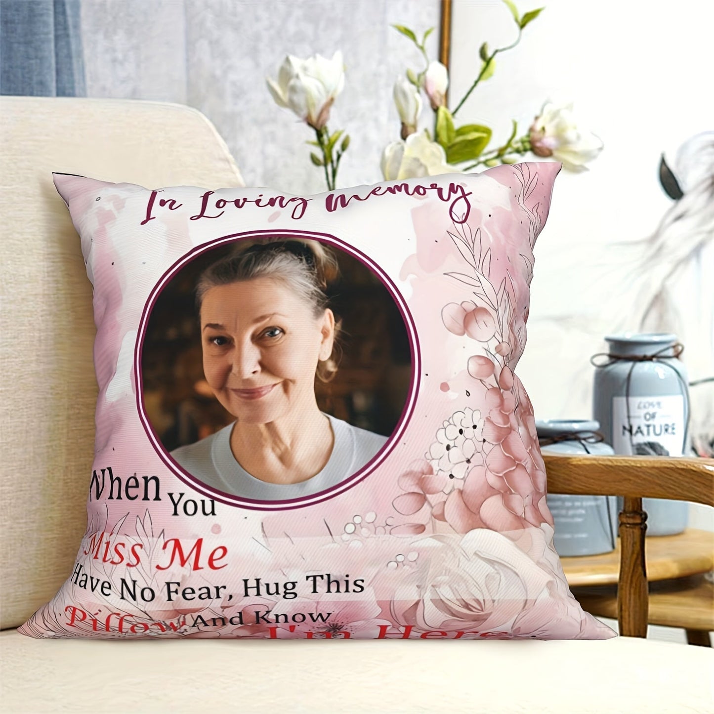 Personalize your own Custom Photo Memorial Pillow - a Soft Polyester Cushion Cover to cherish the memory of your loved ones. Ideal for home living room sofa decor, this remembrance keepsake is the perfect addition to your space. Get your 1 Piece today.