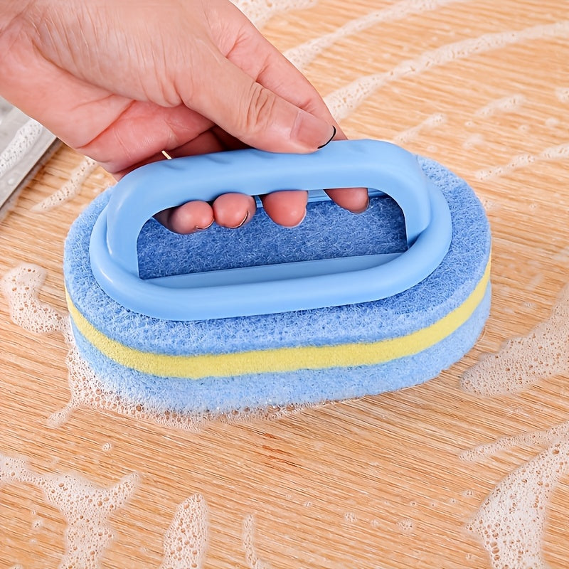 This handle-equipped sponge cleaner is designed for powerful cleaning, making it perfect for a variety of tasks including kitchen, pool, dishwashing, and cleaning floors, carpets and furniture.