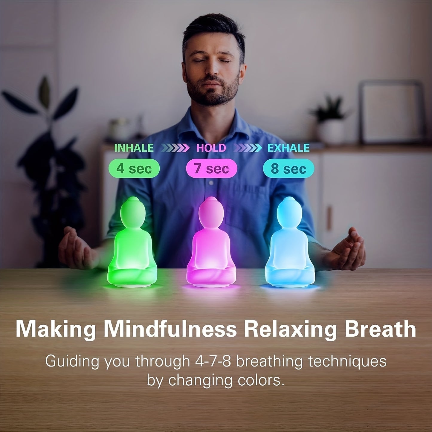 1pc Mindful Breathing and Guided Meditation Yoga for Mindfulness and Anxiety Relief, perfect gift for adults.