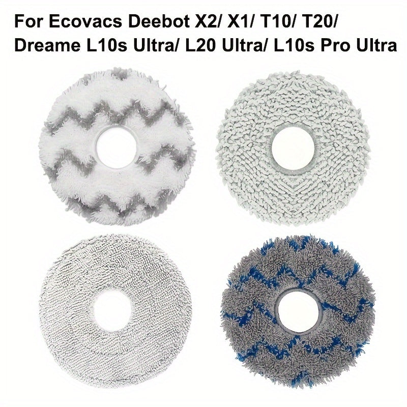 Upgrade your floor sweeper with the washable mop cloth designed for Ecovacs Deebot X2/X1/T10/T20/Dreame L10S Ultra/L20 Ultra/L10S Pro Ultra. Keep your home clean with these cordless vacuum accessories perfect for home kitchen cleaning.