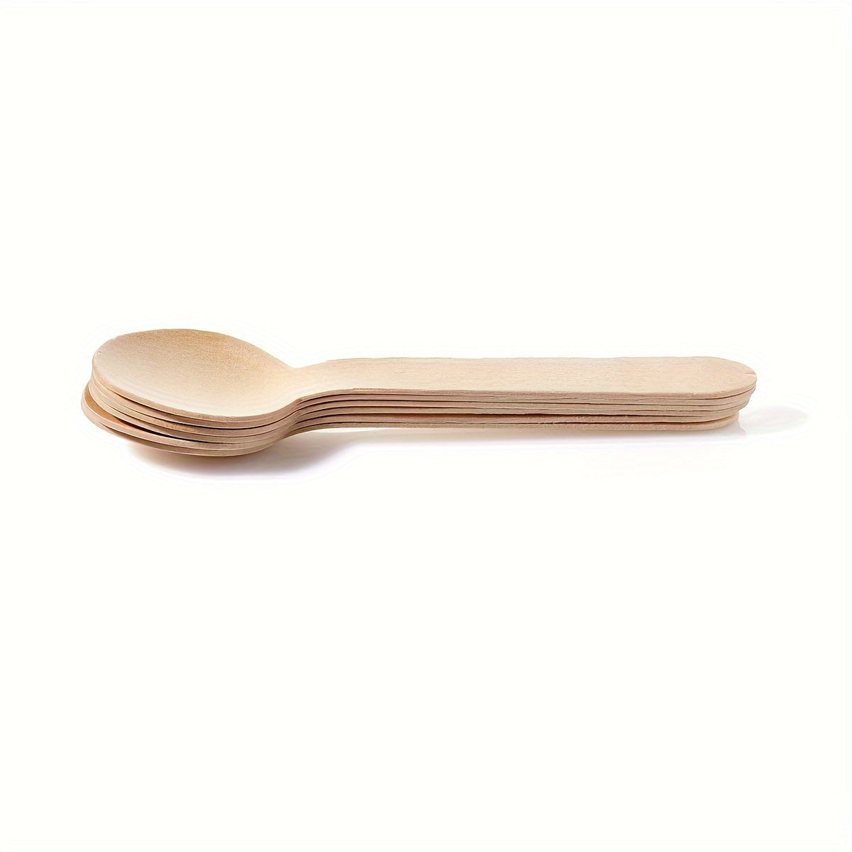 Premium Bamboo Mini Spoons ideal for serving Hot Chocolate - Great for Parties & Events, available in packs of 50 or 100