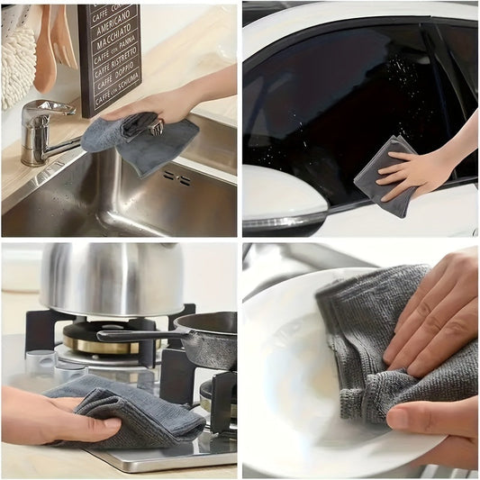 100 pieces of ultra-soft microfiber towels for car cleaning - lightweight, square shape, perfect for both auto maintenance and household use