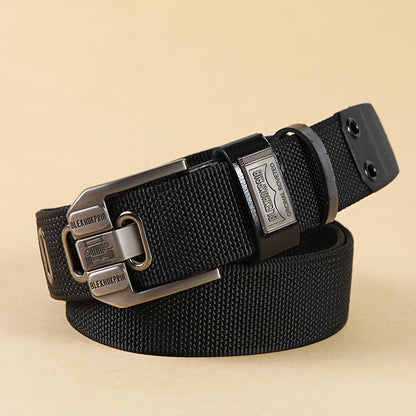 Men's Casual Canvas Strap with Alloy Pin Buckle, Durable and Flexible, Ideal Gift for Father, Elder, Boyfriend, and Friends