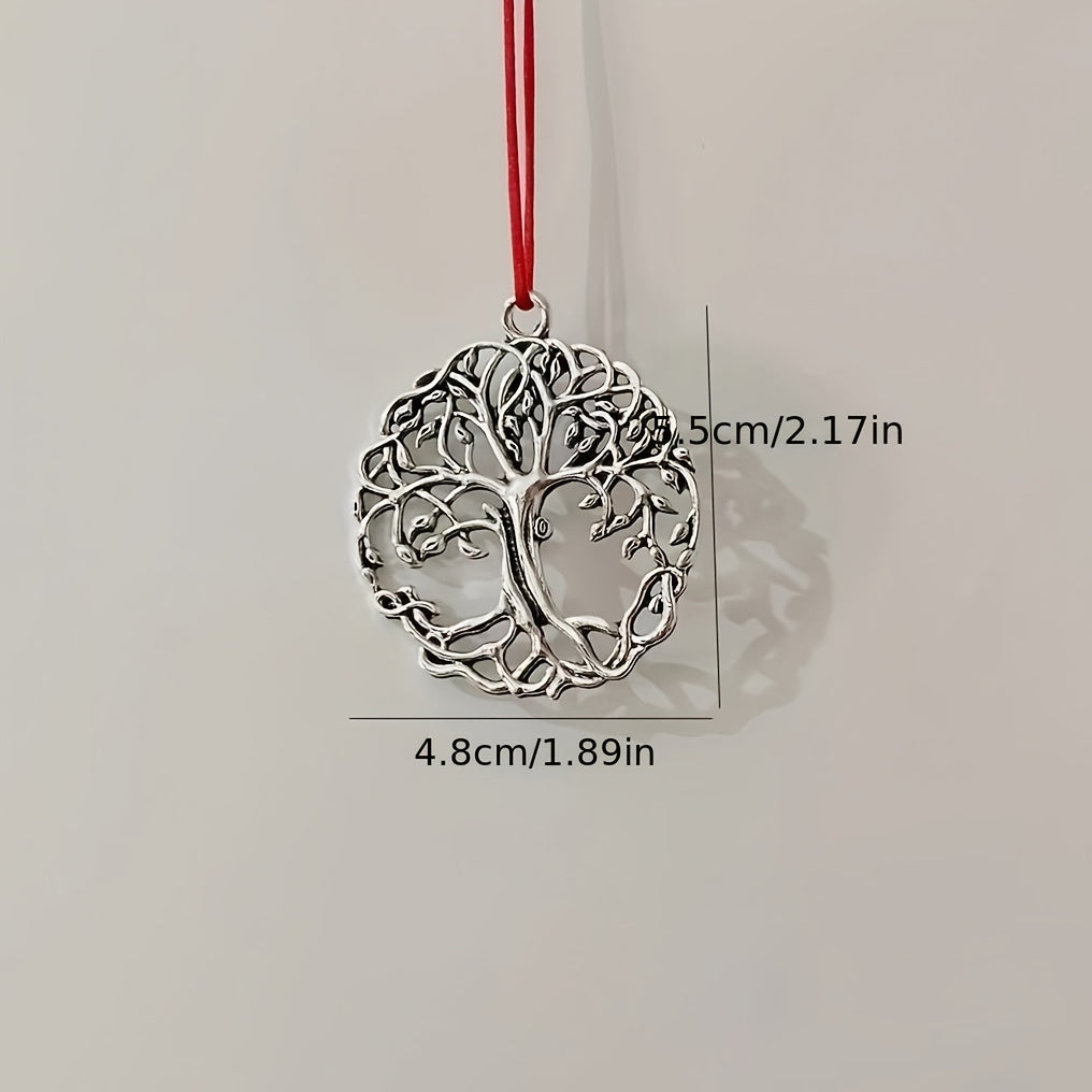 Festive metal Christmas tree ornament featuring bear, peace dove, and mandarin duck designs with letter and snowflake details - ideal for holiday decorating and home décor.