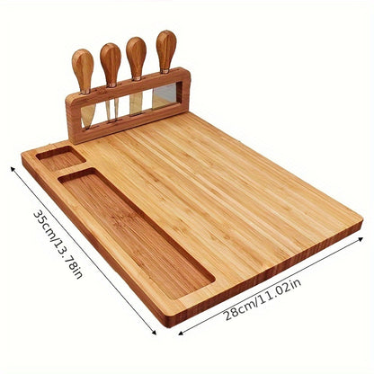 Cheese Board Set featuring bamboo and wooden options, and creative designs for kitchen use.