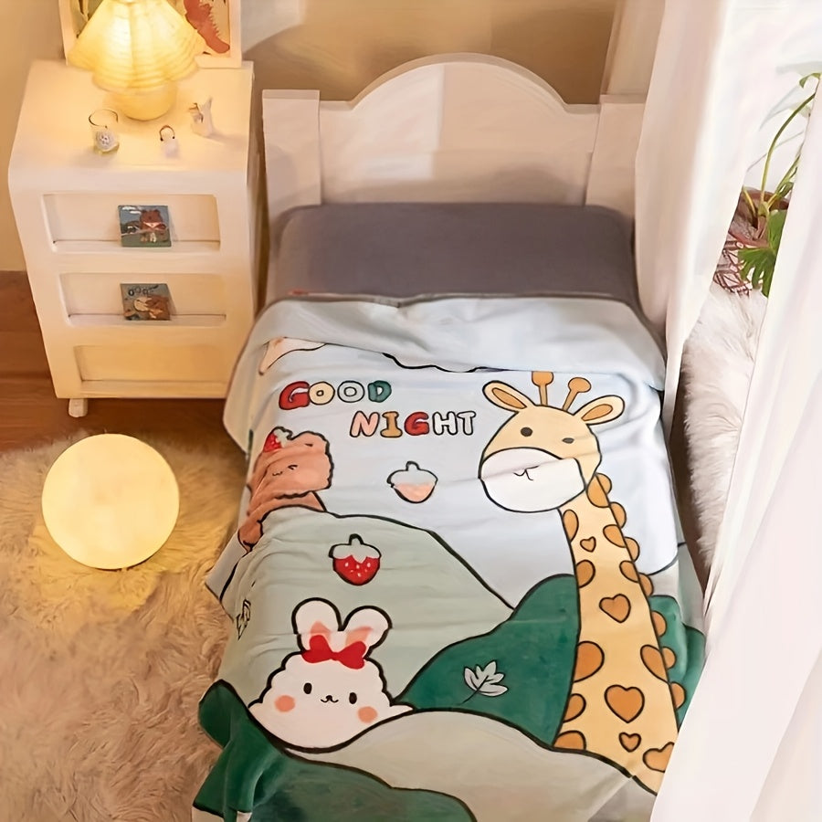 The Ultra-Soft Dinosaur Flannel Throw Blanket measuring 144.78x99.06 cm is perfect for both youngsters and adults. It is ideal for use on the couch, bed, during travel, or while camping. This blanket makes a great gift for Christmas, Halloween, or