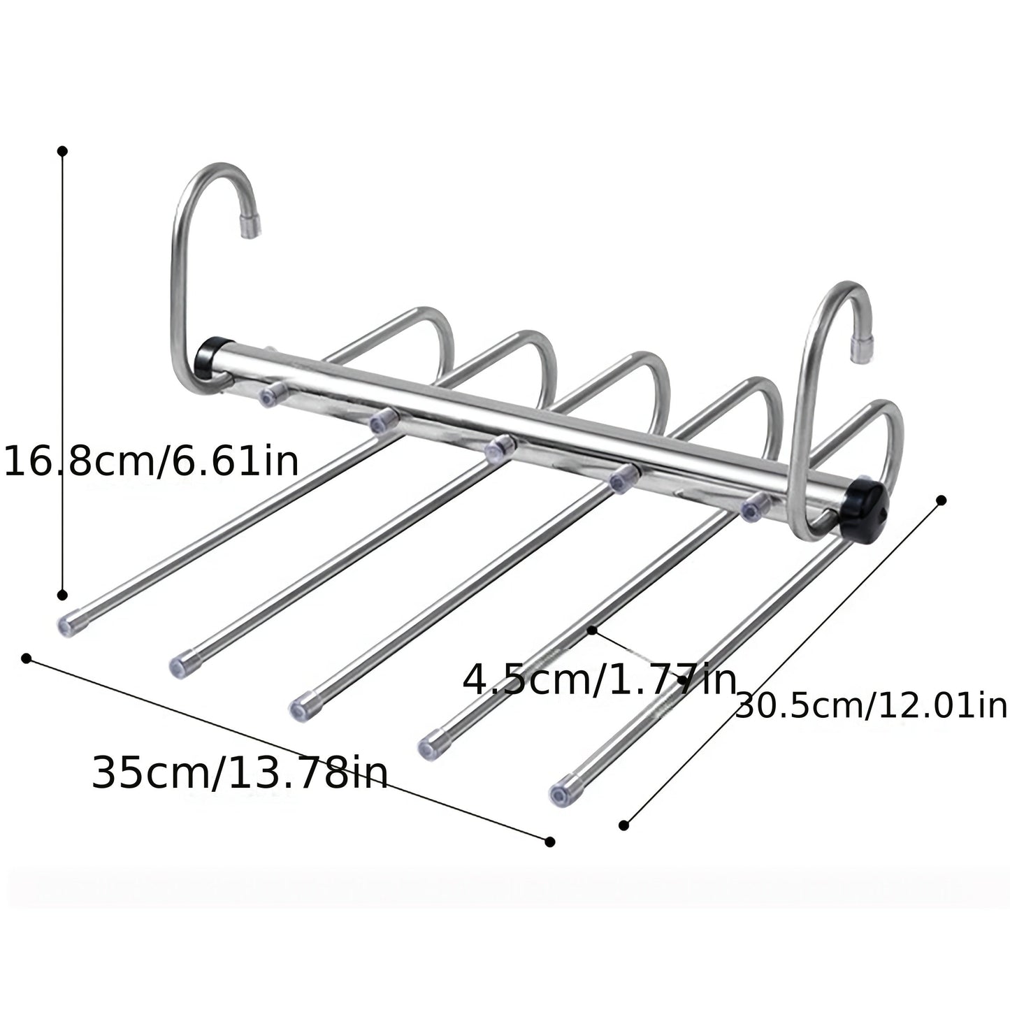 The Multifunctional Foldable Pants Rack: A No-Trace, Multi-Layer Trouser Hanger for Convenient Wardrobe Storage of Pants.