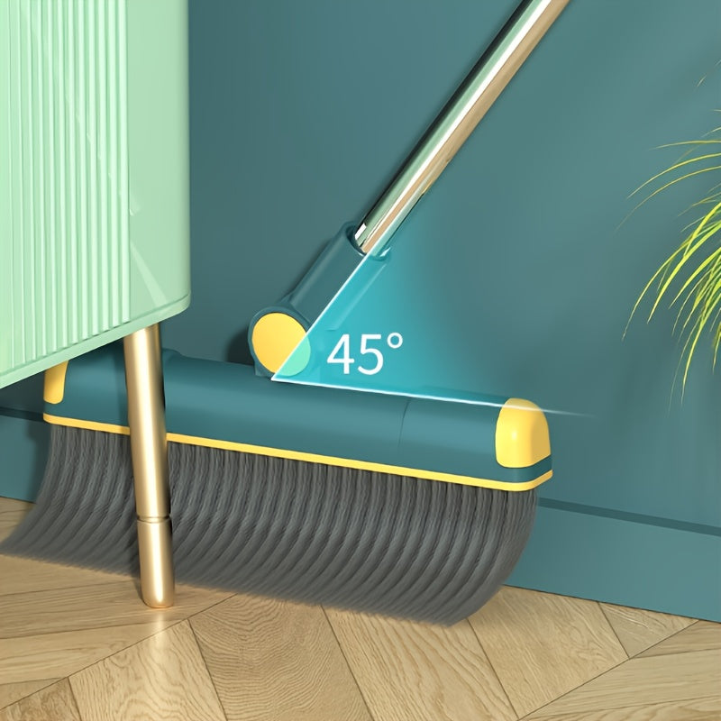 Magic Broom & Dustpan Set with Rotatable and Foldable Design - Ideal for Effortless Cleaning in Any Room | Easily Sweep Away Dirt and Pet Hair with Water Scraper