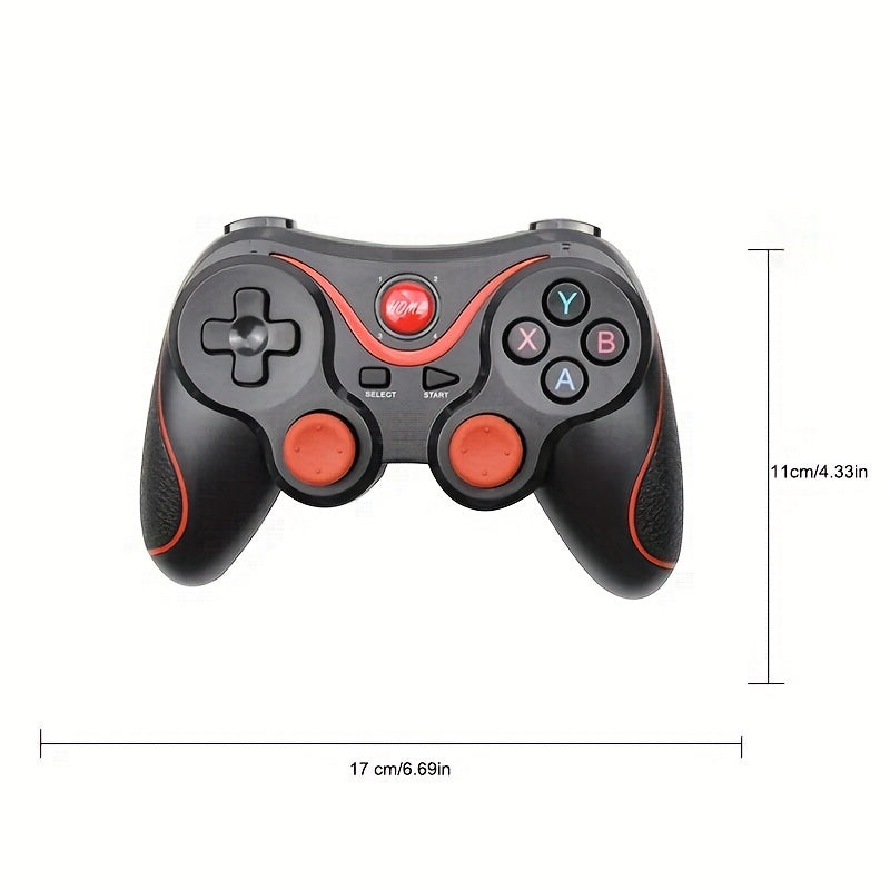 Wireless game controller for Android, iOS, PC, Nintendo Switch with ABS material and creative game type, also compatible with PS3 and T3 joystick accessory.