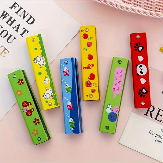 12 Styles Cartoon Harmonica for Kids and Adult Beginners, Lightweight with Double Row of 16 Holes