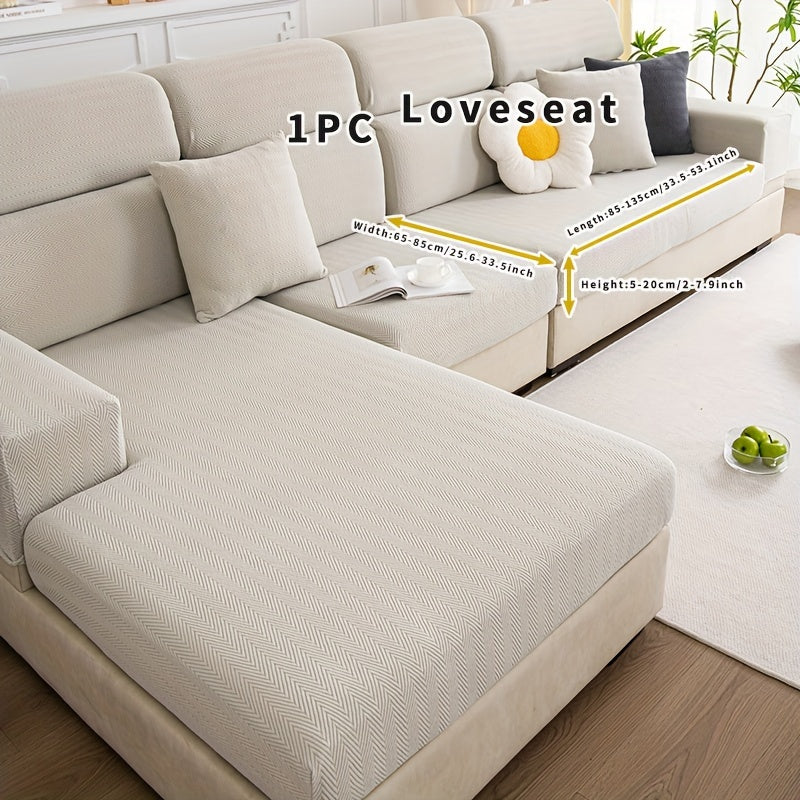 Nordic elastic sofa cover for all four seasons, with pet scratch protection and solid color design.