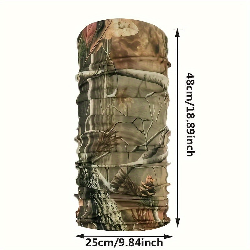 Set of 4 Seamless Camo Neck Gaiters for Men - Offering UV Protection, Dustproof, Ideal for Cycling & Outdoor Pursuits