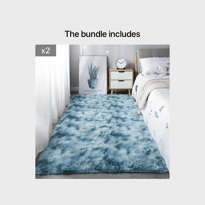 Soft, fluffy shag area rug perfect for living room or bedroom decor. This non-slip machine washable carpet adds luxury and coziness to any space.