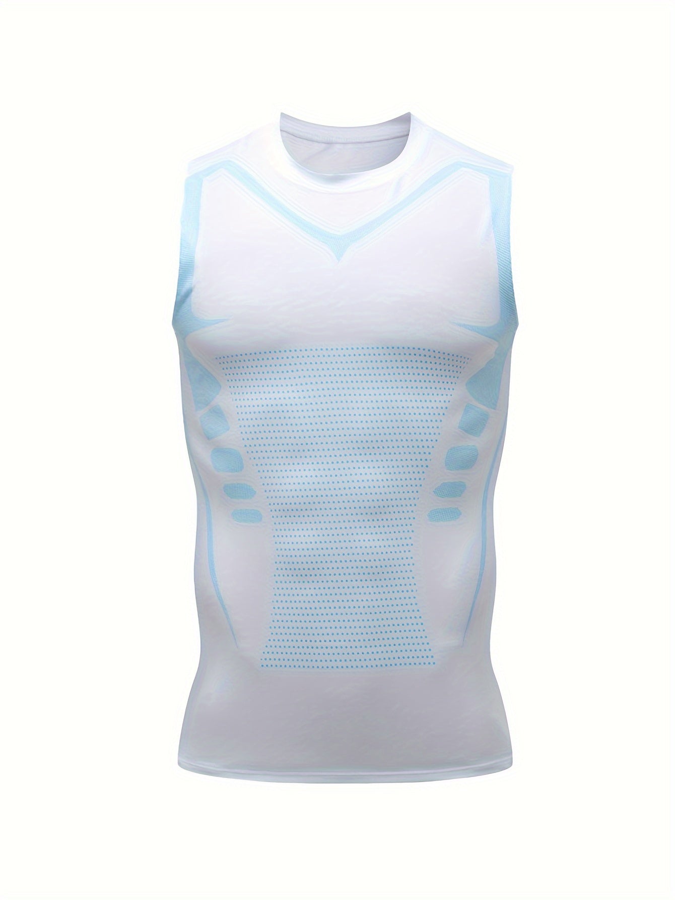 Men's sports compression tank top for basketball and athletic training, featuring moisture-wicking stretch fabric and breathable design for fitness.