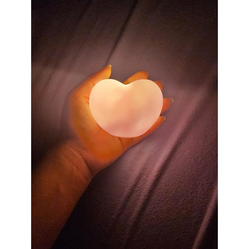 Rose Red Heart-Shaped LED Night Light - Ideal Valentine's & Mother's Day Gift, Battery-Operated, Easy Button Control, Great for Bedroom Decor & Desk Lamp, Non-Rechargeable, 1pc