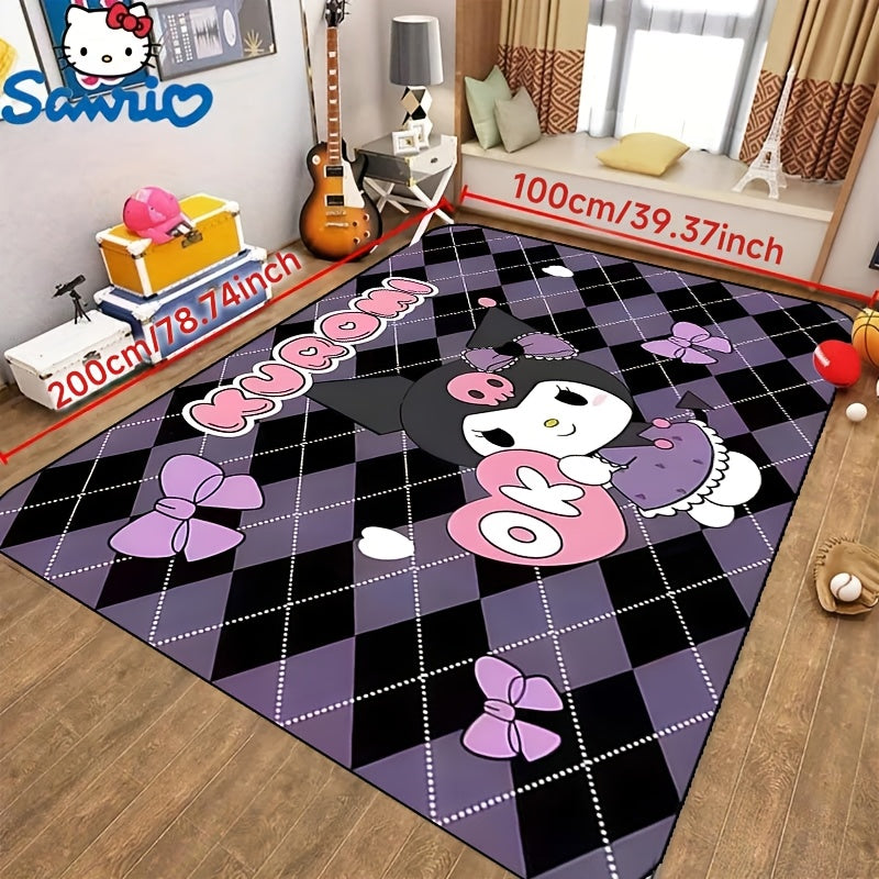 1pc, Corridors - Sanrio Soft Non-Slip Mat made of 100% Polyester, Perfect for Bedrooms and Entryways