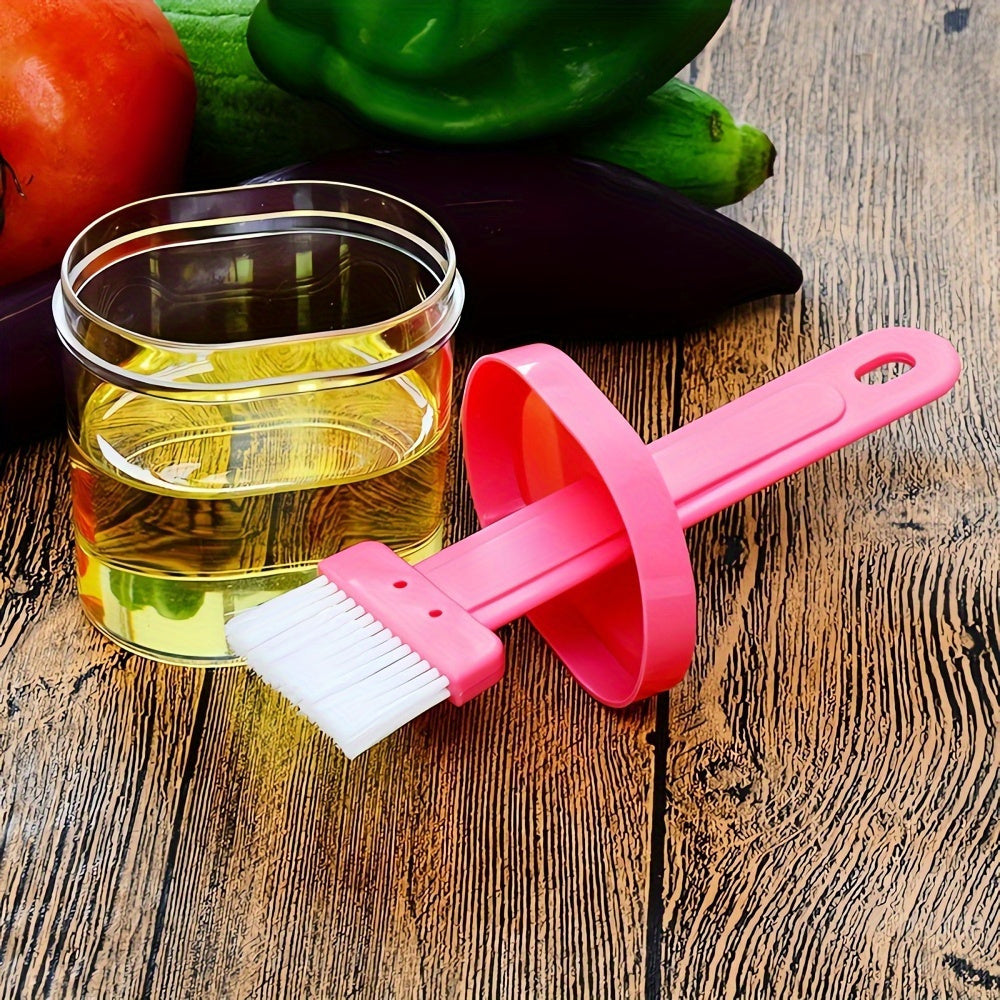 High temperature resistant silicone oil brush with storage box, perfect for cooking, baking, and barbecue.