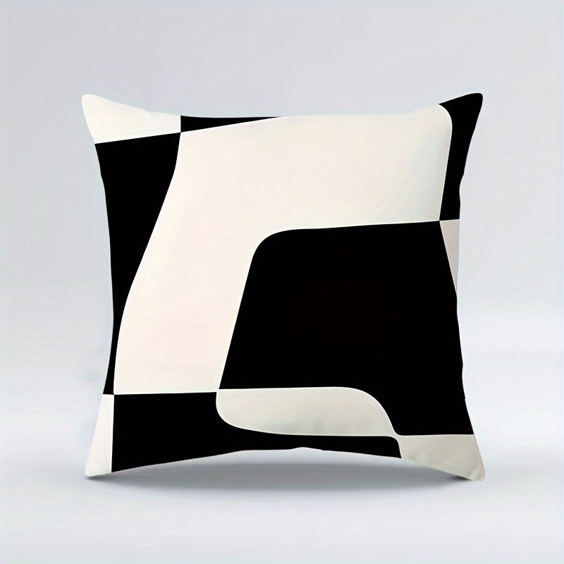 Upgrade your living space with our Modern Geometric Abstract Art Pillowcase. Featuring a stunning black and white design, this double-sided pillowcase is made from soft and durable fabric that will add a vibrant touch to your living room, bedroom, or