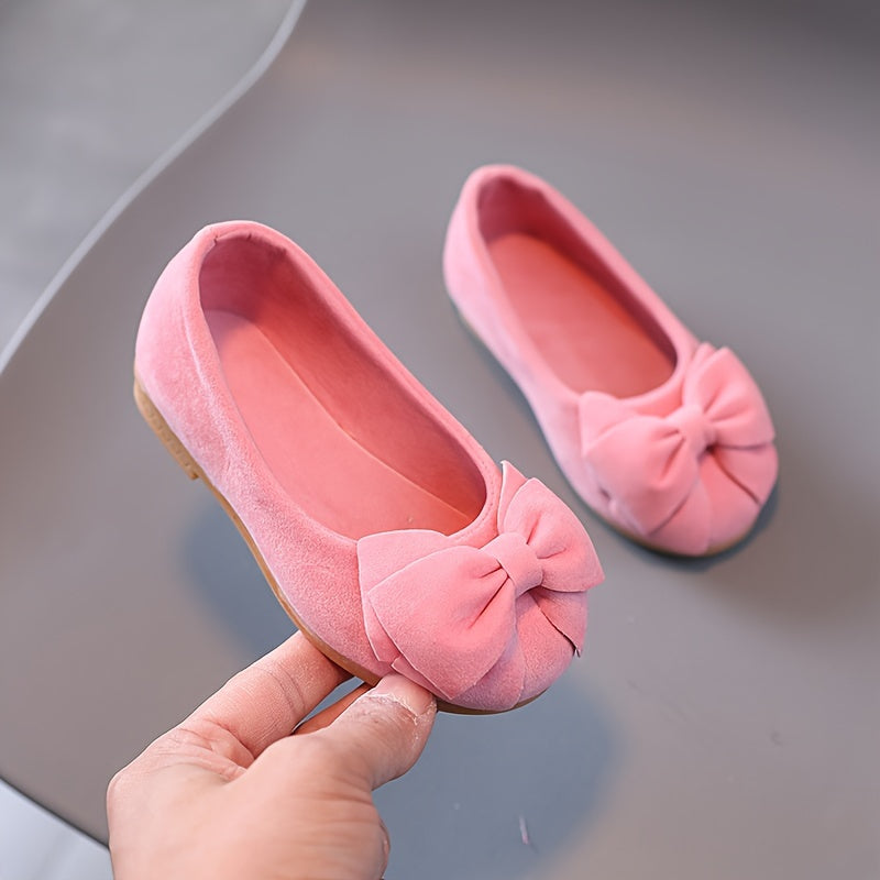 Stylish Bowknot Slip On Flats for Girls, Lightweight and Breathable, Perfect for Parties, Weddings, and School Performances