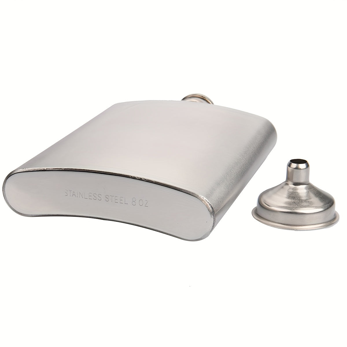 Durable stainless steel flask ideal for wine, whiskey, and vodka. Perfect gift for holidays or Father's Day.